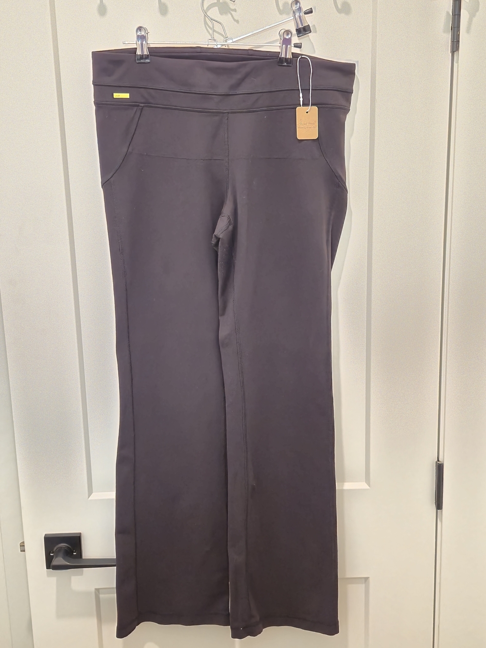 Lole Black Wide-Leg Active Pants with Front Pockets XL